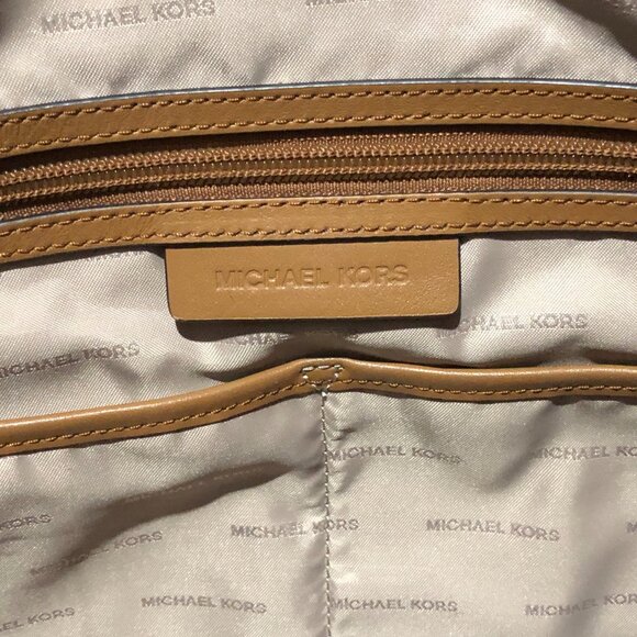 Michael Kors Lupita Signature Brown Monogram Large Hobo Shoulder Bag - Picture 11 of 13